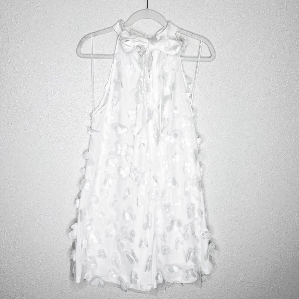 Red Dress White Floral Dress - Picture 5 of 5